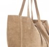 Kožené kabelka shopper bag Vera Pelle tmavo béžová 601